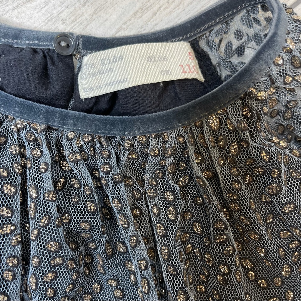 ZARA Girls Cheetah Sparkle Print Party Dress Size 5 - Picture 2 of 9